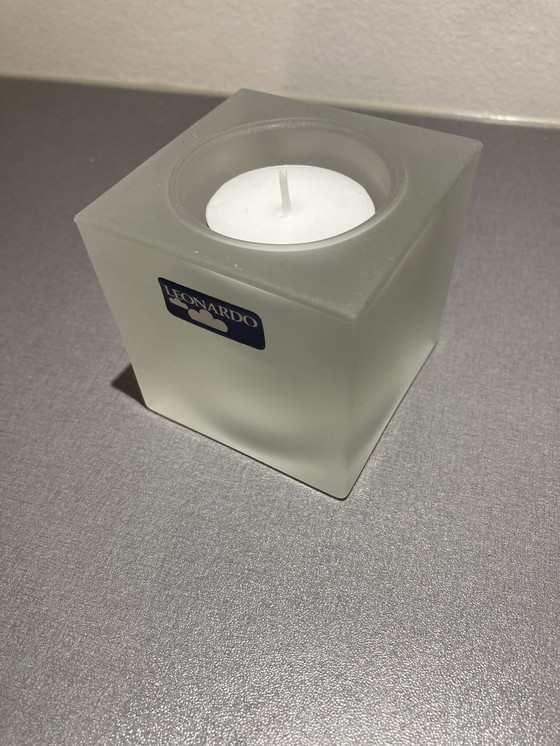 Image 1 of Tea Light Holder From Frosted Glass, Brand Leonardo