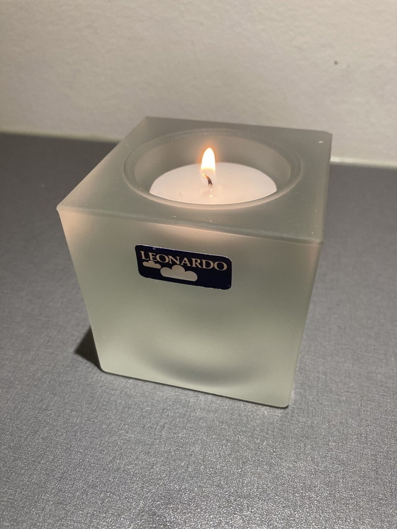 Image 1 of Tea Light Holder From Frosted Glass, Brand Leonardo