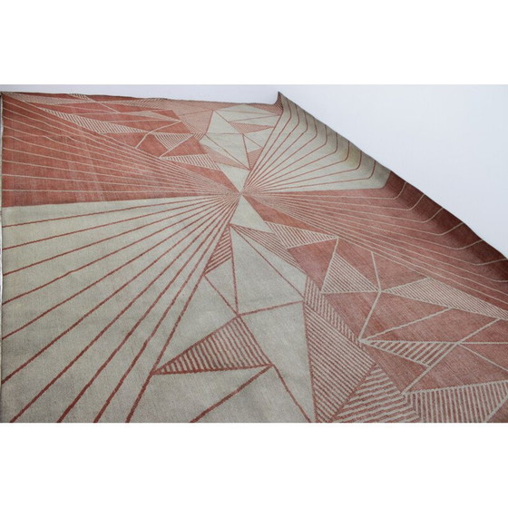 Image 1 of Tappeto geometrico vintage, Cecoslovacchia 1950