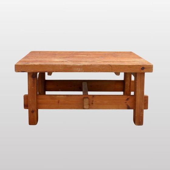Image 1 of Vintage coffee table in raw wood, France 1960