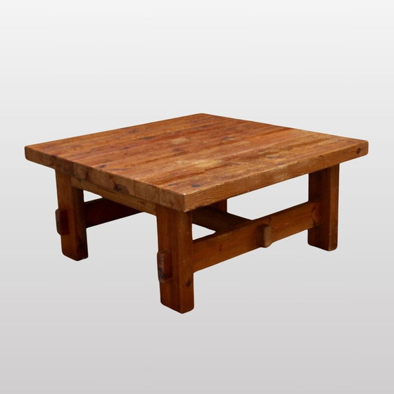 Image 1 of Vintage coffee table in raw wood, France 1960