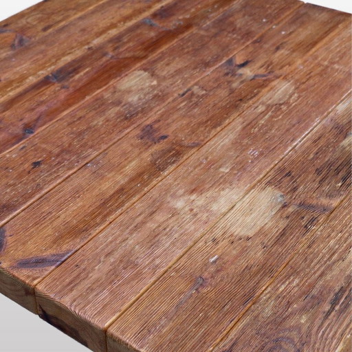 Vintage coffee table in raw wood, France 1960