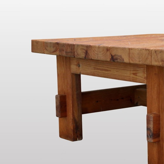 Image 1 of Vintage coffee table in raw wood, France 1960