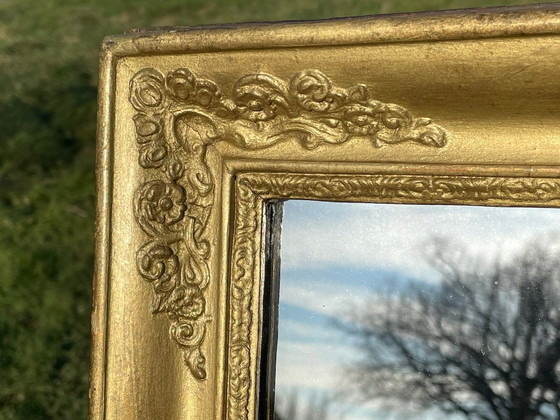 Image 1 of Specchio antico francese, cornice dorata, circa 1830 
