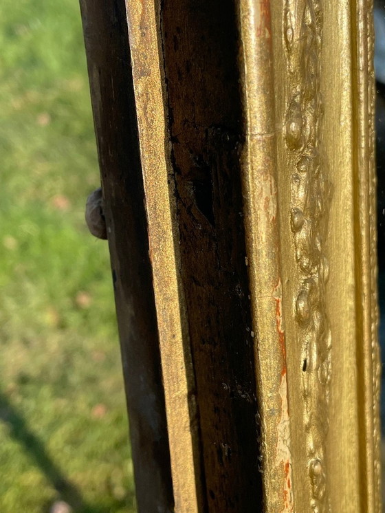 Image 1 of Specchio antico francese, cornice dorata, circa 1830 
