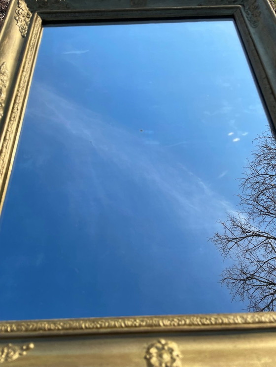 Image 1 of Specchio antico francese, cornice dorata, circa 1830 