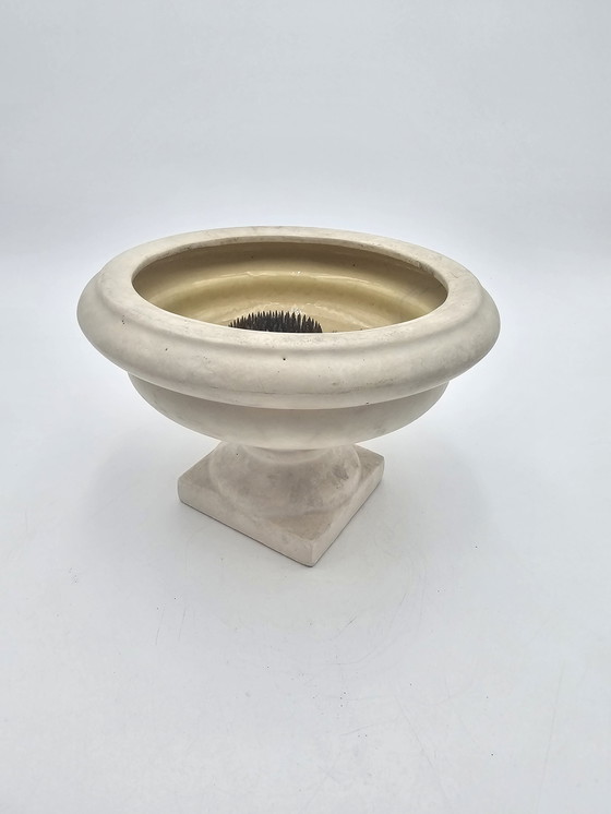 Image 1 of Carved Stone Candle Holder On Foot