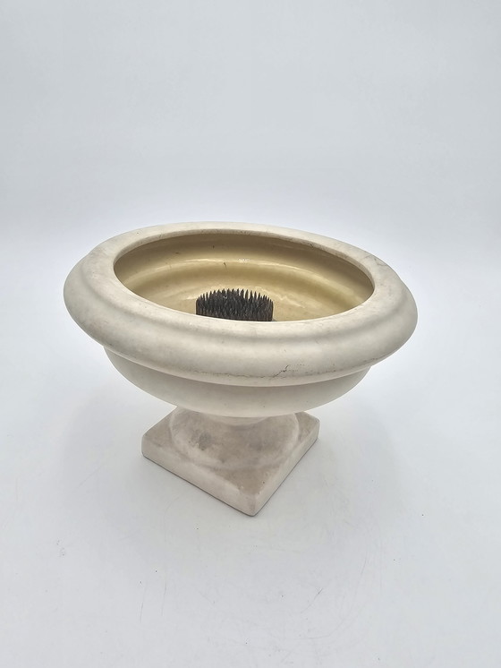 Image 1 of Carved Stone Candle Holder On Foot