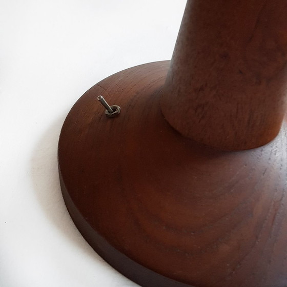 Image 1 of Scandinavian Modern Teak and Milk Glass Table Lamp