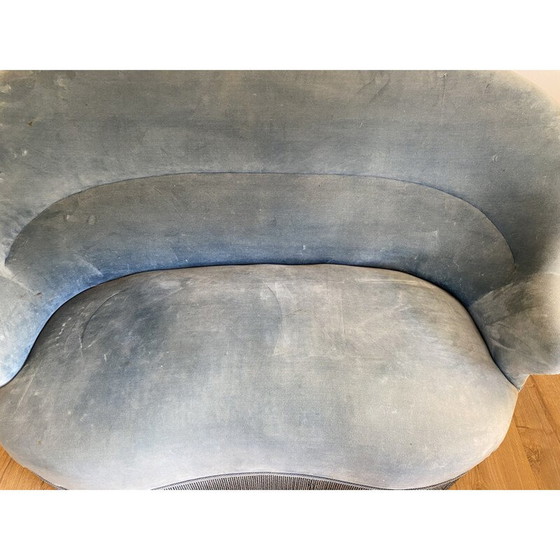 Image 1 of Vintage velvet Crapaud sofa