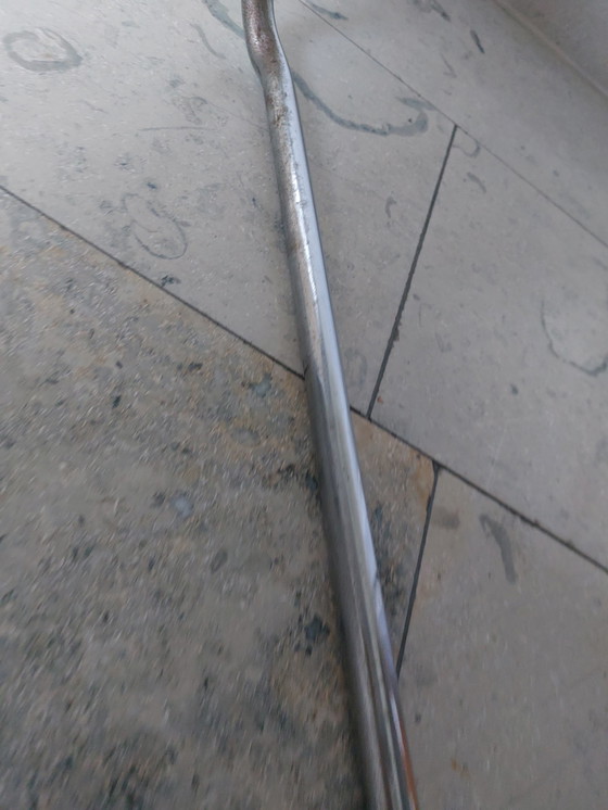 Image 1 of Sedia tubolare cromata in velluto a coste vintage