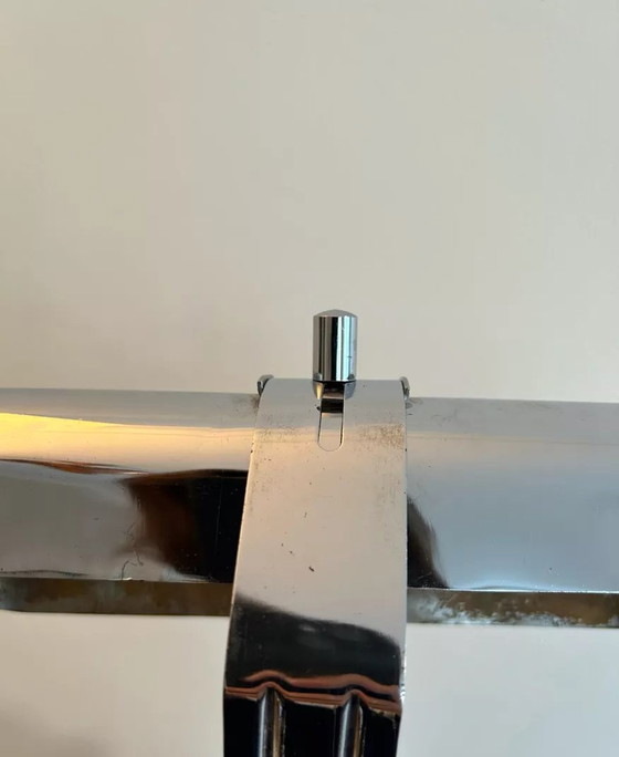 Image 1 of Lampada da parete vintage modernista con morsetto, metallo cromato, Austria anni '30