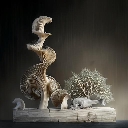 Unique Low-Cost Piece – Benoit Mandelbrot's Still Lifes: Mother-of-Pearl Spiral