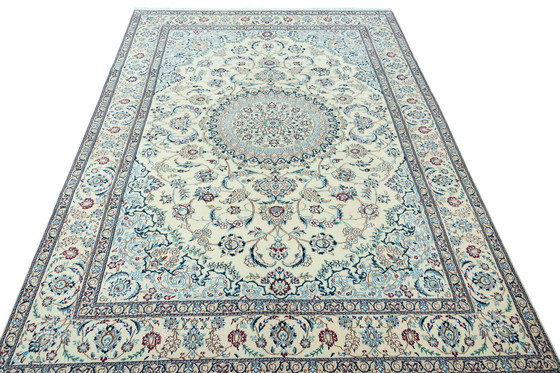 Image 1 of 300 X 200 Cm Hand-Knotted Nain 9 La Persian Rug With Silk