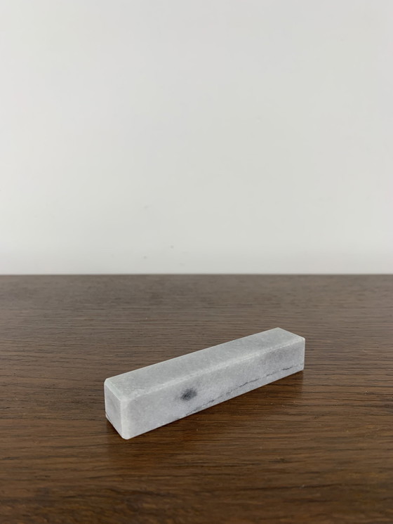 Image 1 of Set Of 8 Minimalist White Marble Knife Holders