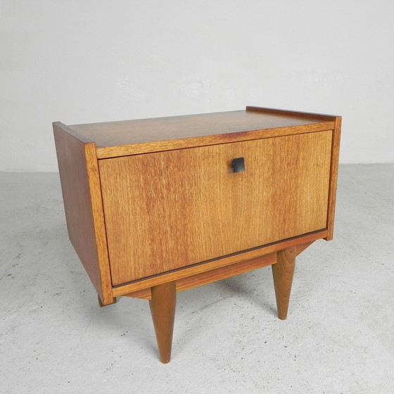 Image 1 of Bedside Table With Tapering Legs, 1960s