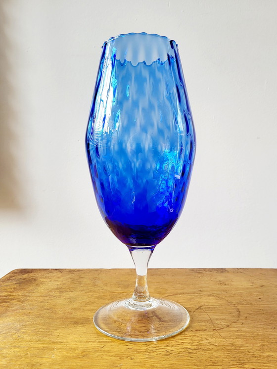 Image 1 of Midcentury Italian design glass vase Empoli, Italy from the 1960s