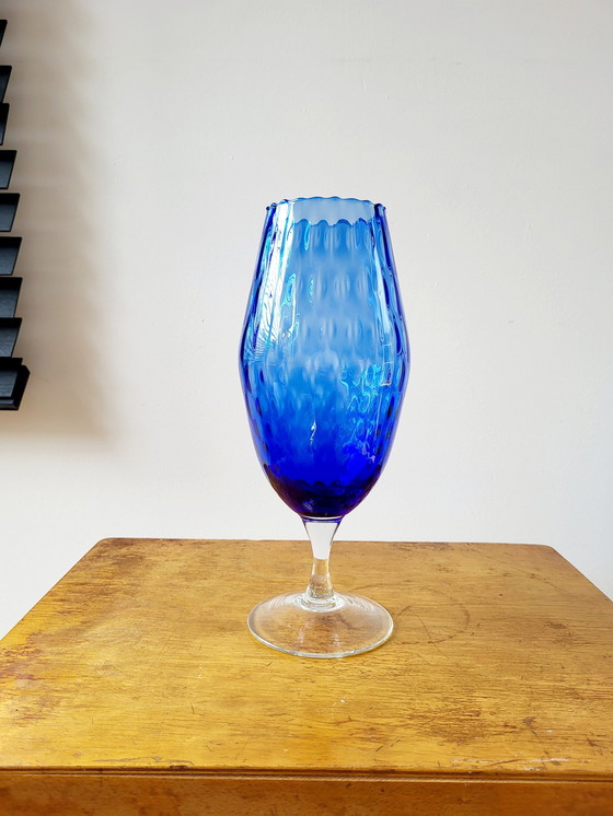 Image 1 of Midcentury Italian design glass vase Empoli, Italy from the 1960s