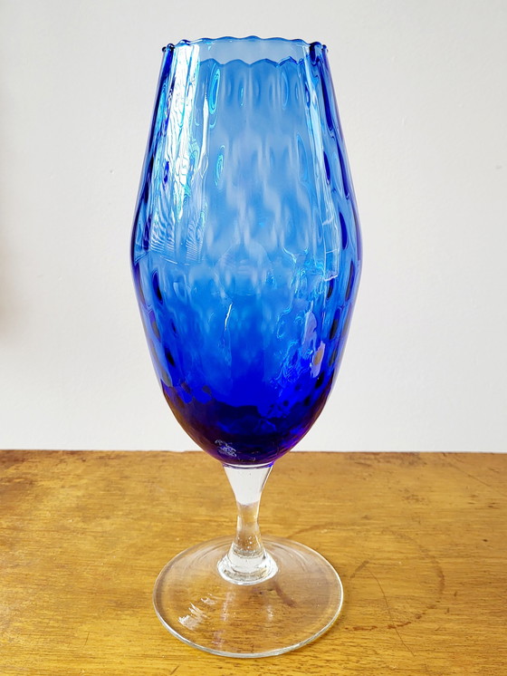 Image 1 of Midcentury Italian design glass vase Empoli, Italy from the 1960s