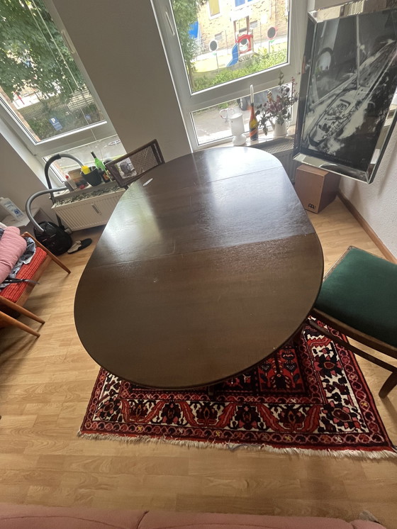 Image 1 of Thonet rosewood extendable round dining table