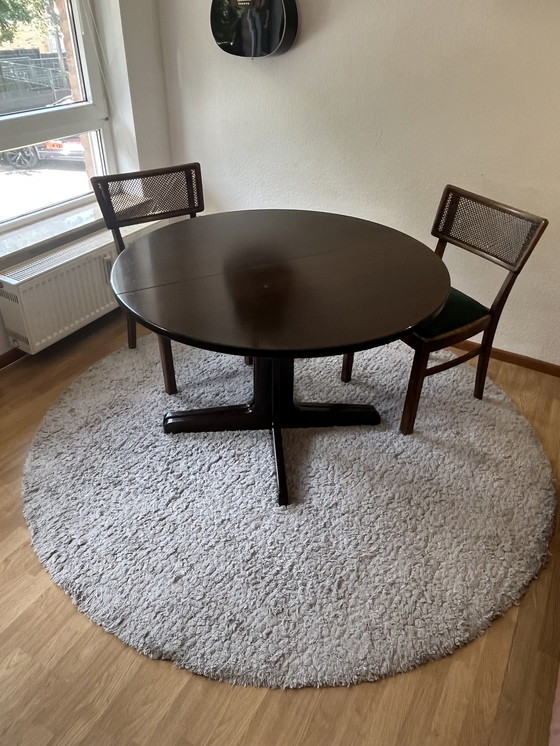 Image 1 of Thonet rosewood extendable round dining table