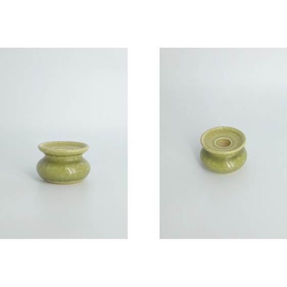 Image 1 of Vintage stoneware candlestick by Gunnars Keramik Höganäs, Sweden 1960