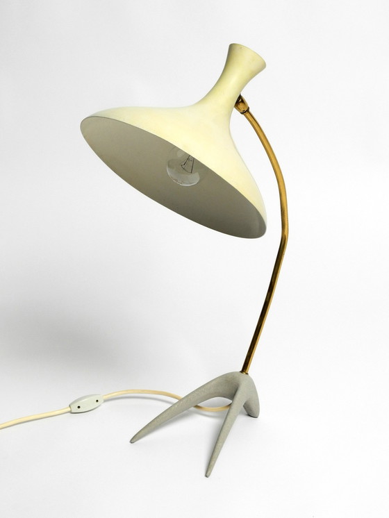 Image 1 of Rare Large Mid Century Modern Crow'S Foot Table Lamp By Karl Heinz Kinsky For Cosack In Original Condition