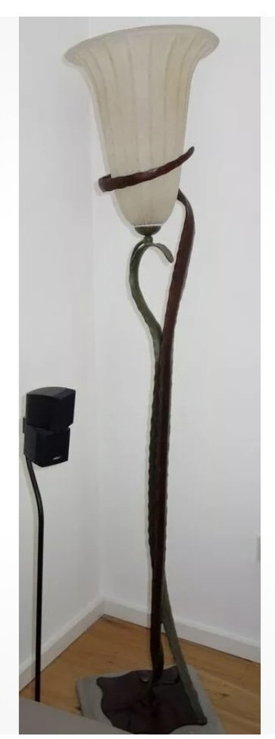 Image 1 of Designer floor lamp made of Murano glass and metal