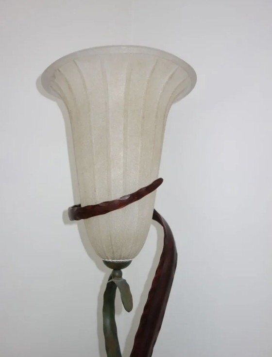 Image 1 of Designer floor lamp made of Murano glass and metal