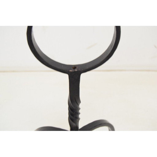 Mid-century metal and brass candlestick and ashtray, Czechoslovakia 1960s