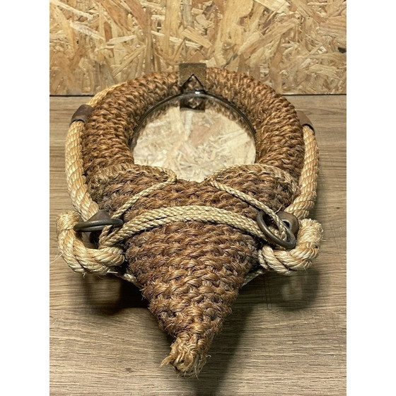 Image 1 of Vintage rope mirror by Audoux Minet, 1950-1960