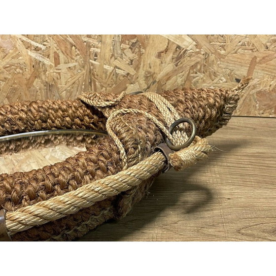 Image 1 of Vintage rope mirror by Audoux Minet, 1950-1960