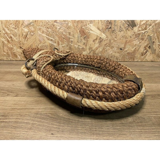 Image 1 of Vintage rope mirror by Audoux Minet, 1950-1960