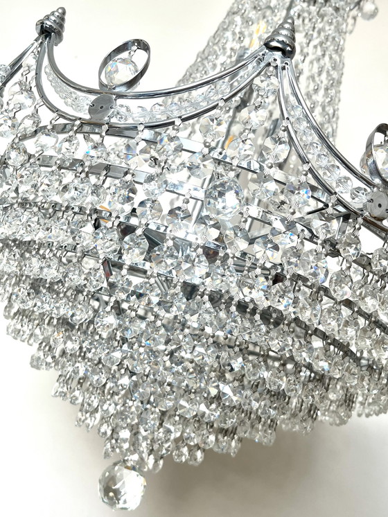 Image 1 of XL size luxurious design Cristallstrass crystal chandelier lampe suspendue Chrome frame