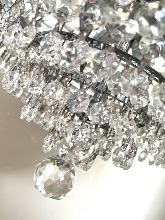 Image 1 of XL size luxurious design Cristallstrass crystal chandelier lampe suspendue Chrome frame