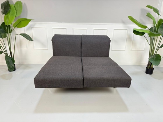 Image 1 of Brühl Moule Small 2-seater designer sofa fabric gray brown