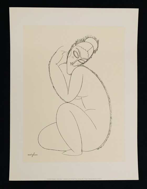 Image 1 of Amedeo Modigiliani (1884-1920), "Nude Study 2". Signed in the Plate.