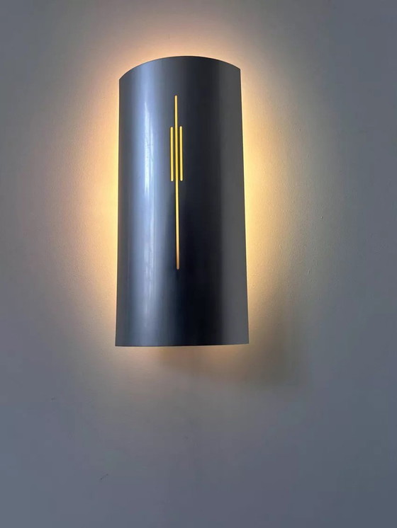 Image 1 of Lampada da parete vintage 2X, alluminio, Roland Jamois Francia 1970