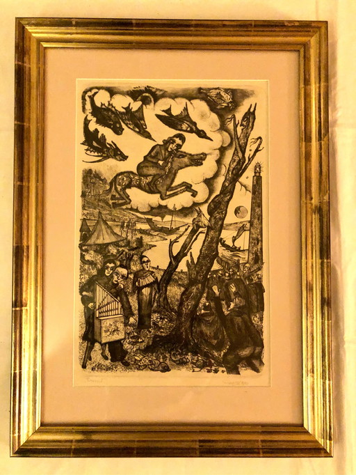 Etching “Dream II” by Cor de Wolff