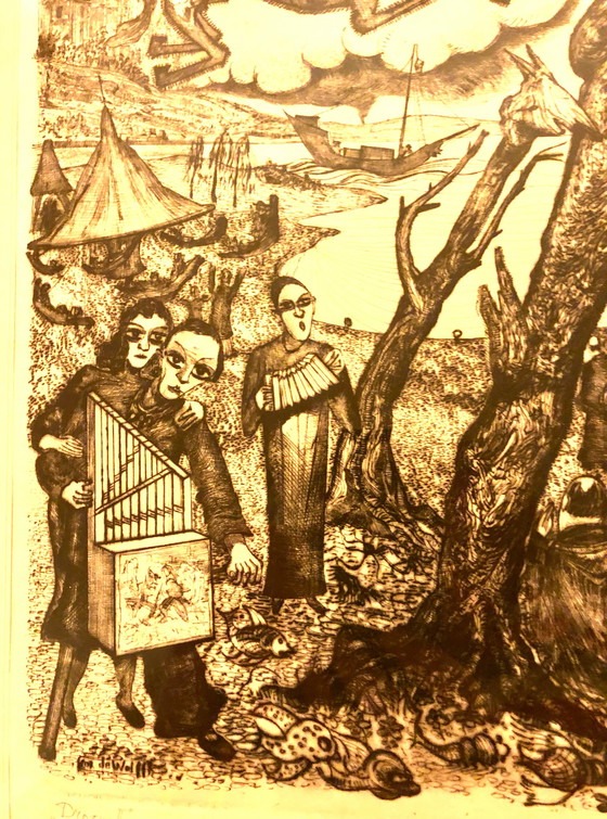 Image 1 of Etching “Dream II” by Cor de Wolff