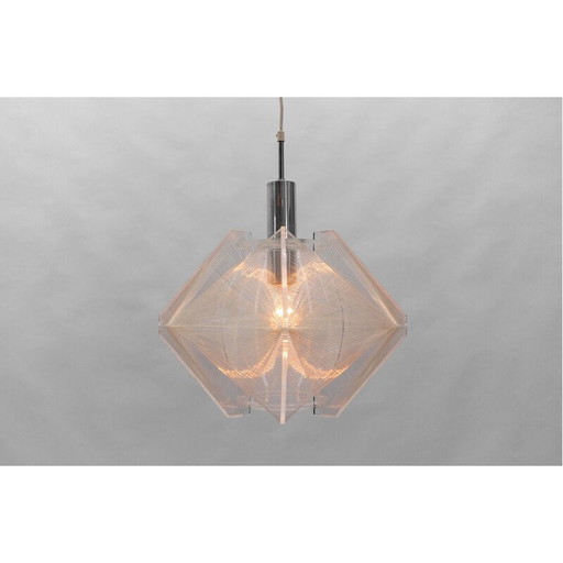 Vintage nylon wire pendant lamp, Germany 1960