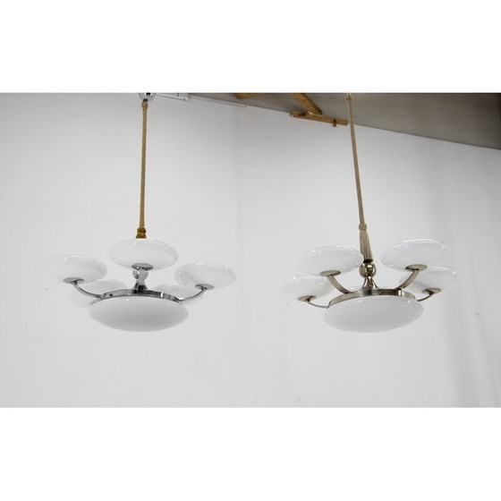 Image 1 of Pair of vintage chandeliers, 1920s