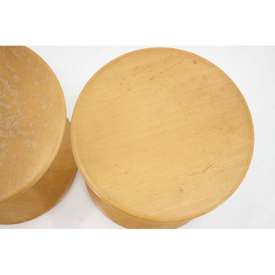 Image 1 of Pair of vintage beechwood stools by Nanna Ditzel for Kolds Savværk, Denmark 1960