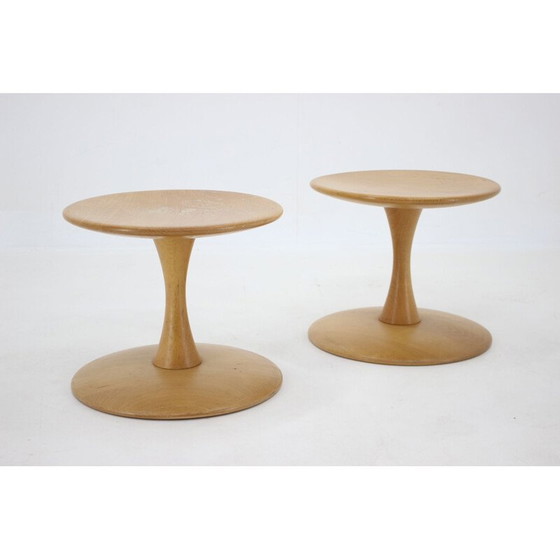 Image 1 of Pair of vintage beechwood stools by Nanna Ditzel for Kolds Savværk, Denmark 1960