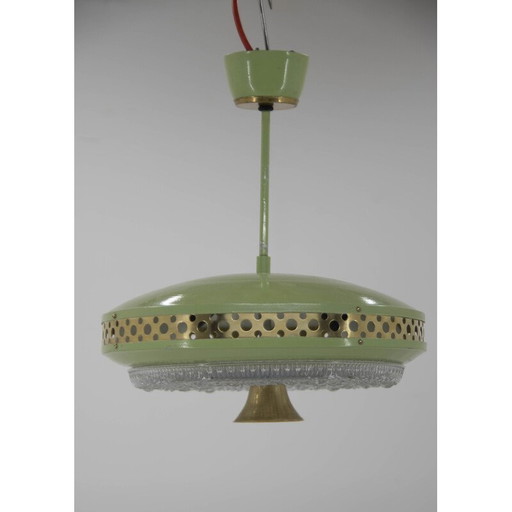 Vintage metal pendant lamp by Ludib Bratislava, 1960