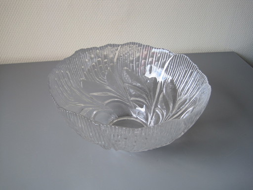 Vintage Lead Crystal Bowl Lausitzer Glasswerke Ddr