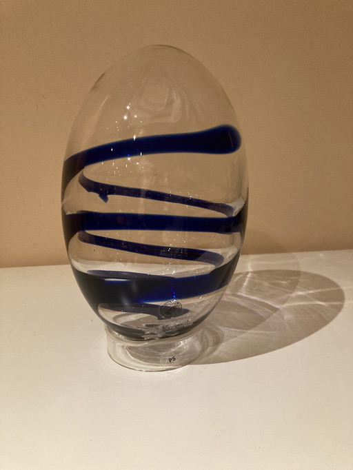 Vintage Glass Egg Karisma Designed by Björn Ronnquist for Ikea