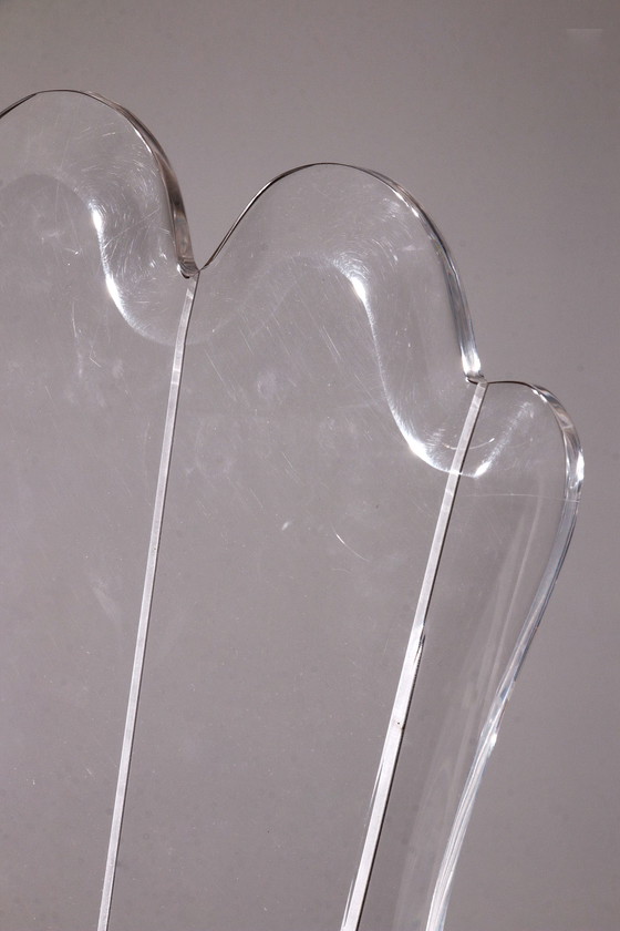 Image 1 of Tabourets de bar en plexiglas de lucite et tabourets de bar pivotants en chrome