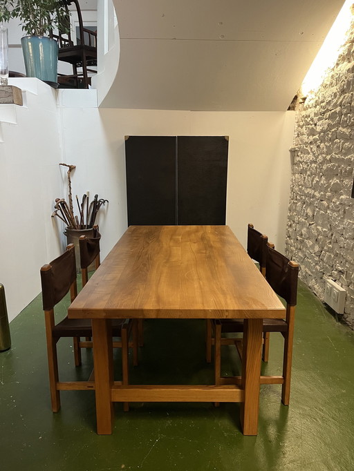 Solid Elm Table And Chairs