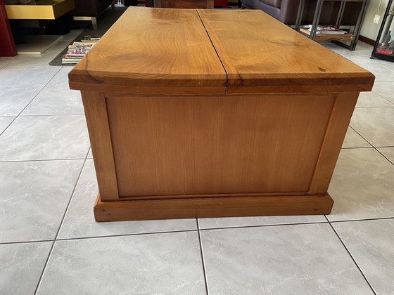 Image 1 of Cassettiera in teak con 3 cassetti e ribalta superiore